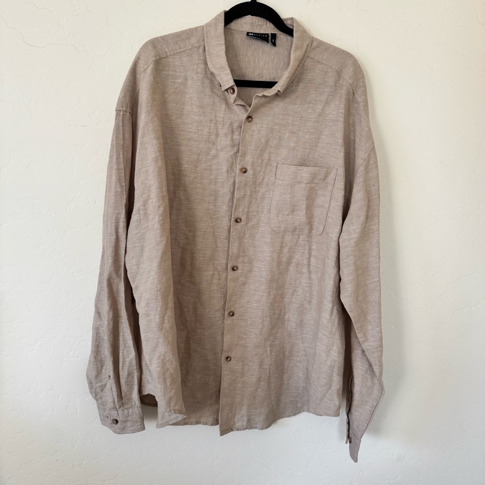 ASOS Linen Blend Button Down Size 2XL